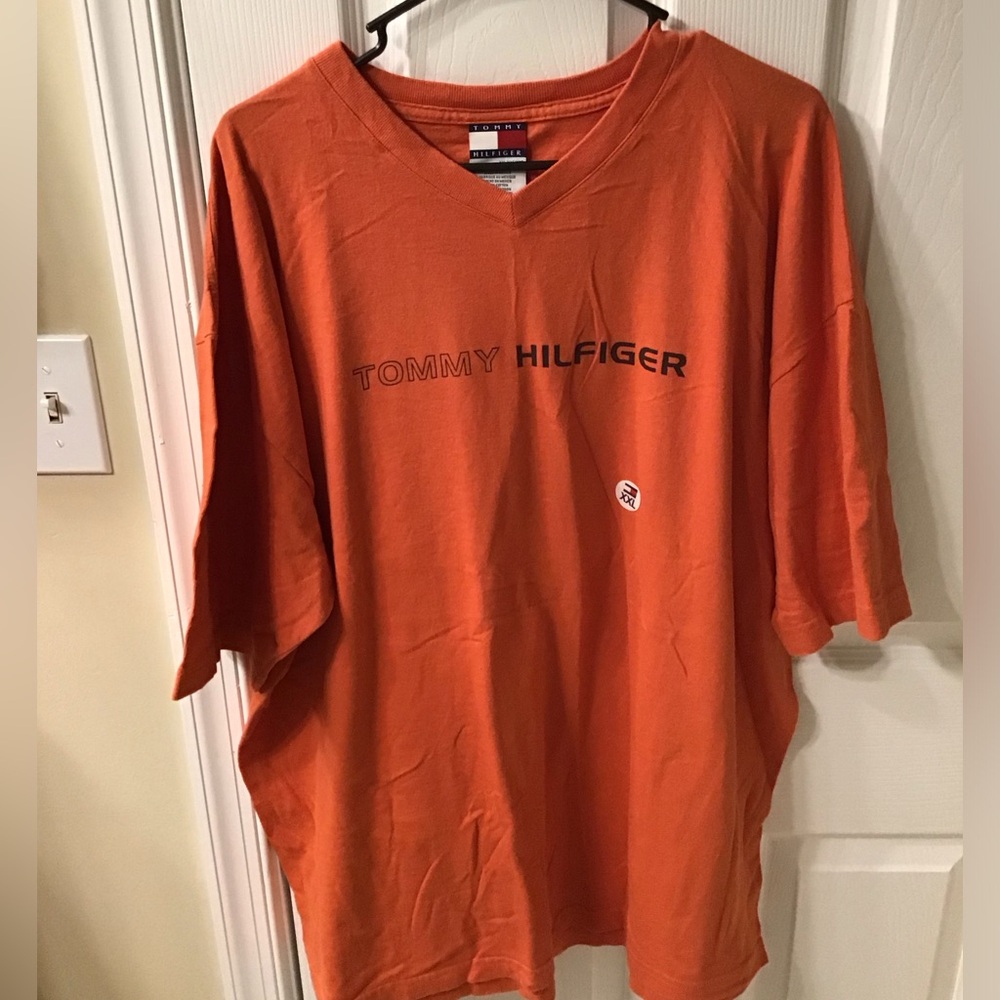 Vintage Y2K Tommy Hilfiger V-Neck Tee XXL Deadstock w/Tags Surfer. Hit on Back